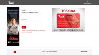 TCS Cards | Login