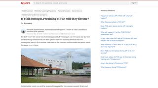 If I fail during ILP training at TCS will they fire me? - Quora
