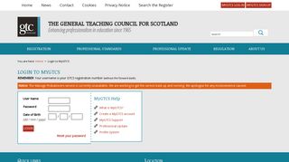 Login to MyGTCS | General Teaching Council for Scotland