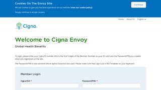Cigna Global Health Benefits - Member LogIn for Cigna Envoy