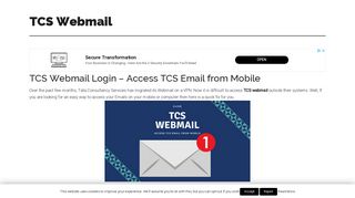 TCS Webmail Login – Access TCS Email from Mobile