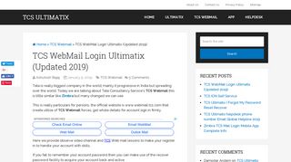 TCS WebMail Login Ultimatix (Updated 2019) - TCS Ultimatix