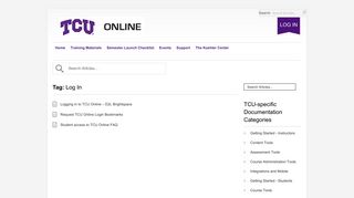 Log In - TCU Online - Texas Christian University