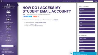 How do I access my student email account? - TCU Information ...