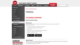 Teachers Credit Union - Personal - Mobile Banking