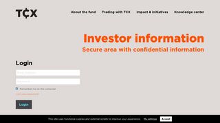 Investor login - TCX