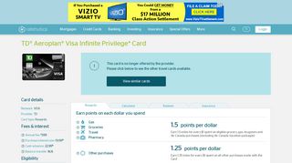TD® Aeroplan® Visa Infinite Privilege* Card - Apply Online | Ratehub.ca