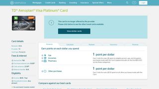 TD® Aeroplan® Visa Platinum* Card - Apply Online | Ratehub.ca