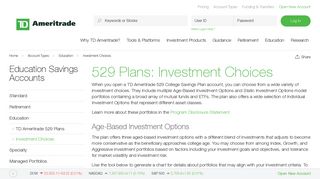 529 Investment Plan Options | TD Ameritrade