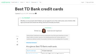 Review: Best TD Bank credit cards | Credit Karma