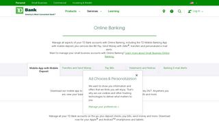 Safe & secure Online Banking from TD Bank