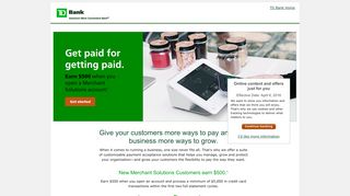Merchant Solutions Special Sign-Up Offer | TD Bank