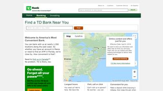 Mobile TD Bank Location Finder - Find locations nearest to You | TD ...