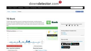 TD Bank down? Check current status | Downdetector
