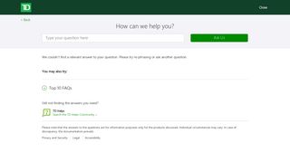 How do I change or reset my password? - TD Canada Trust
