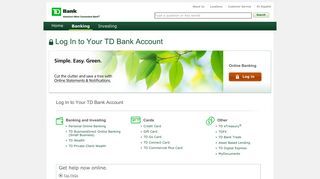 Log In to Your TD Bank Account | TD Bank