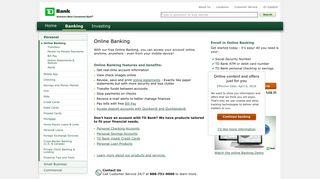 Online Banking - TD Bank