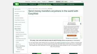 Visa Direct: Send Money Online | TD Canada Trust