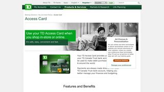 Access Card | TD Canada Trust