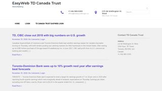 EasyWeb TD Canada Trust: Login