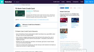 TD Bank Cash Credit Card Reviews - WalletHub