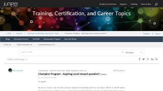 Champion Program - Aspiring Level reward question? - J-Net ...
