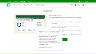 WebBroker Supported Browsers | Online Investing - TD Bank