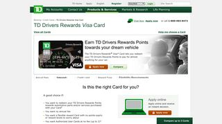 TD Canada Trust | TD Drivers Rewards Visa Card