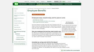 Employee Benefits - TD Canada Trust