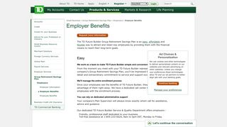 Employer Benefits - TD Canada Trust