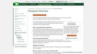 TD CanadaTrust - Products & Services - Small Business