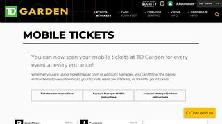 Mobile Tickets | TD Garden | TD Garden