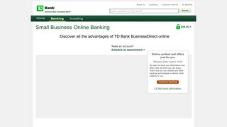 Small Business Online Banking | TD Bank