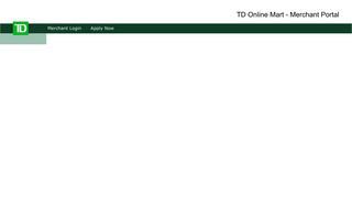 TD Online Mart - Merchant Portal - Beanstream