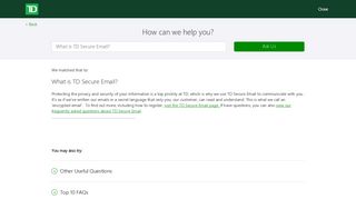 What is TD Secure Email? - TD Canada Trust