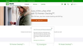 TD Bank - Open A Personal Checking Account