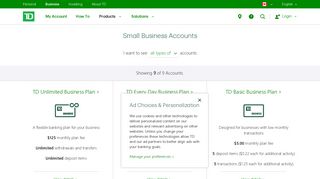 Small Business Accounts – TD Canada Trust - TD Bank