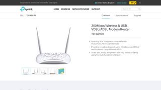 TD-W9970 | 300Mbps Wireless N USB VDSL/ADSL Modem Router ...