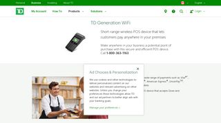 TD Generation WiFi - Wireless POS Device TD Canada Trust - TD Bank