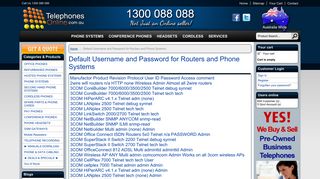 Default Username and Password for Routers and Phone Systems ...