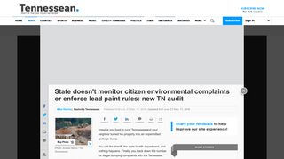 New TN audit: State doesn't monitor citizen environmental complaints ...