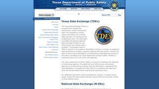 TxDPS - Texas Data Exchange (TDEx)
