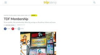 TDF Membership - Great Way to Save on Broadway Tickets - TripSavvy