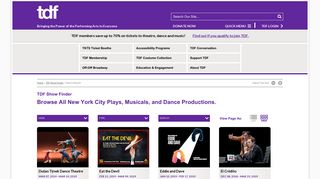 Show Listings for NYC Theatre Tickets | Theatre Development ... - TDF