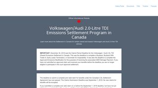 Volkswagen/Audi 2.0-Litre TDI Emissions Settlement Program in ...
