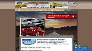 TDK Log In - TDK Auto Transport