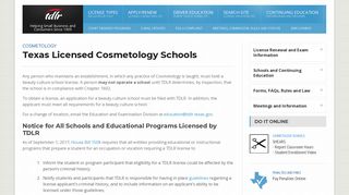 Texas Licensed Cosmetology Schools - tdLR - Texas.gov