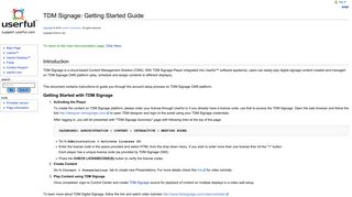 TDM Signage: Getting Started Guide - Userful Support