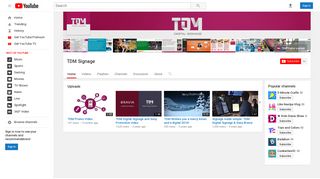 TDM Signage - YouTube