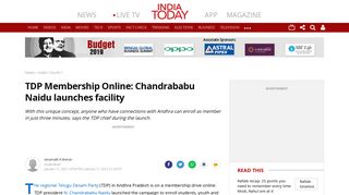 Naidu launches TDP membership drive online - India News
